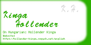 kinga hollender business card